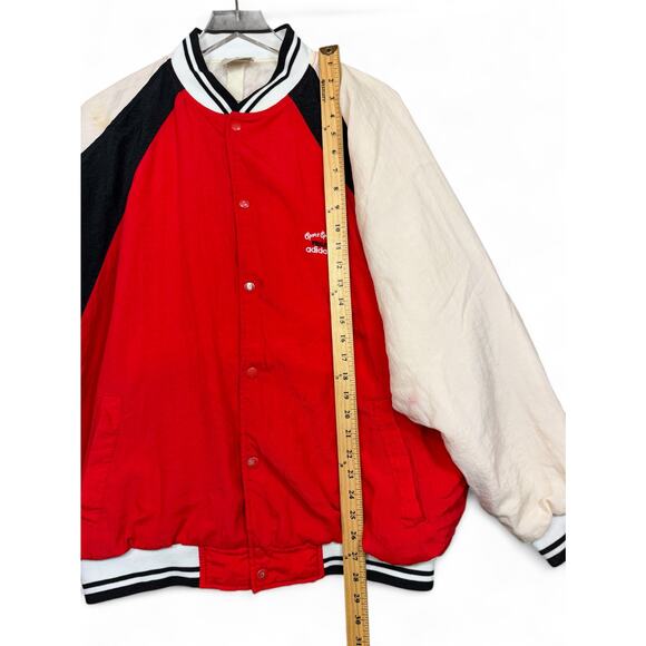 Adidas Project Sport Spectacular Bomber Jacket Red White Size L Vintage 80s - Picture 13 of 16